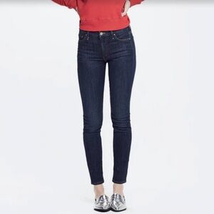 Mother High Waisted Looker Clean Sweep Dark Blue Wash Denim Size 31